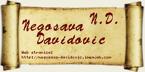Negosava Davidović vizit kartica
